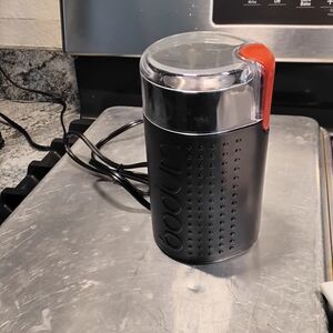 Bodum Black Coffee Grinder with Red Accent